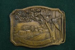 Decorative belt buckle.