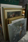 Quantity of paintings and prints.