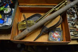 Brass fireside effects, records etc.