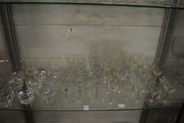 A collection of glassware.