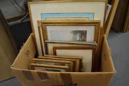 A group of engravings and prints.