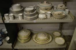 Three part dinner services to include Royal Doulton York, Alfred Meakin Hedgerow and Royal Doulton