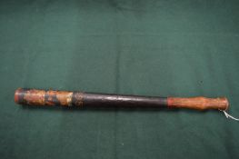 A painted wooden Victorian truncheon dated 1868.