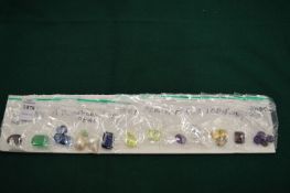 A collection of coloured stones.