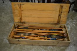 A croquet set.