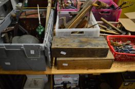 A quantity of old wood working and other tools etc.