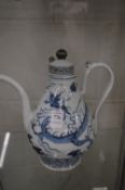 A Chinese blue and white ewer.