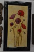 Chloe Newgent, lacquer study of poppies.