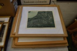 A collection of limited edition prints and engravings together with two black and white posters,