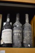 Grahams vintage port, 1977, one bottle together with one bottle each of Croft vintage port 1970