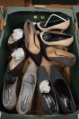 Five pairs of ladies designer shoes, size 6.