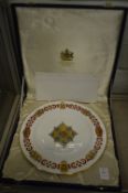 A Spode Commemorative plate for the Order of the Bath, boxed.