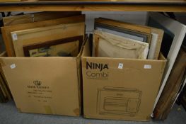 A collection of oil paintings, watercolours etc, some unframed.