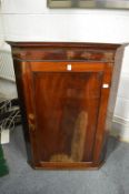 19th century mahogany hanging corner cabinet.