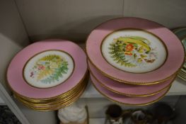 A floral decorated part dessert service.