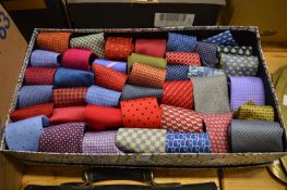 A collection of gentleman's ties.