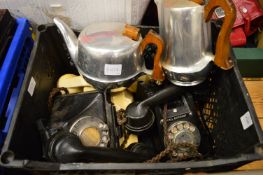 Three old telephones etc.