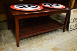 Two-tier coffee table.