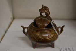 Chinese bronze Koro and cover.