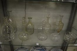 William Yeoward, a large carafe or decanter together with a collection of other carafes and