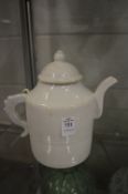 A Chinese blanc de chine teapot.