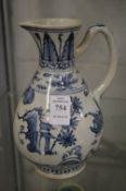 A Chinese blue and white glazed jug.