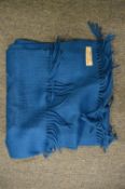 A blue cashmere scarf.