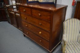 A large Victorian mahogany chest of drawers.