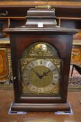 A George III design large mahogany case mantel clock.