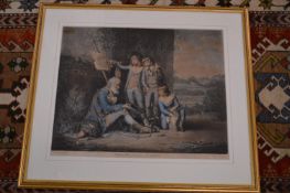 Wilson Lowry, a view of the Archbishop of Canterbury's Palace, a hand coloured engraving together