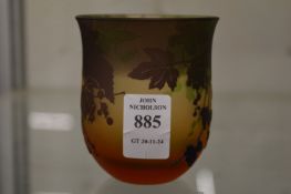 A small cameo glass beaker.