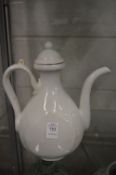 A Chinese blanc de chine glazed ewer.