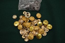 Naval and other buttons.