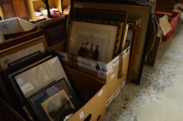 Quantity of paintings, prints, mirrors etc.