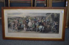 James Henry Watt, The Procession of the Flitch of Bacon, hand coloured print together with a