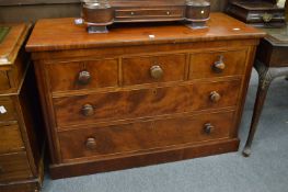 A good Victorian mahogany low chest of drawers.