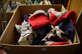 Various Union Jacks, pennants etc.