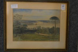 Figure on a coastal landscape path.