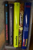 Five art related books.