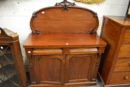 Victorian mahogany chiffonier with panelled back.