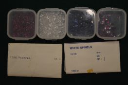 Various boxes of spinels.