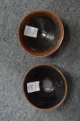 Two Chinese hares fur bowls.