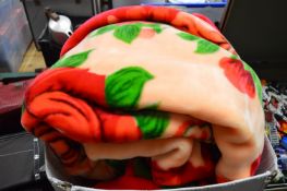 A large decorative throw.