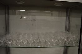 A good comprehensive suite of Stuart cut glass ware.