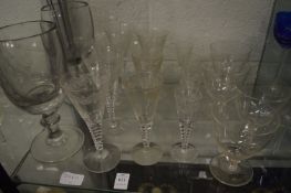 A quantity of glassware to include a part suite Stuart drinking glasses.