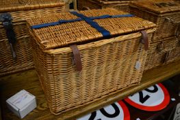 A wicker basket.
