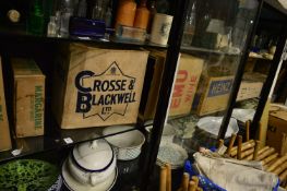 Old advertising boxes.