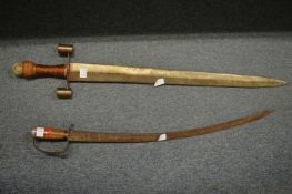 Two decorative swords.