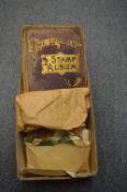 Stamp album and contents, various loose stamps.