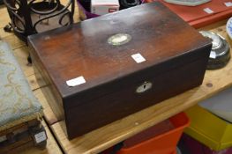 A 19th century rosewood writing slope.